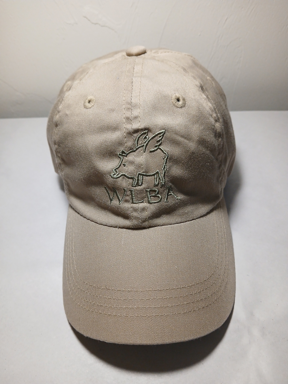 Port Authority Beige Embroidered WLBA Pig Adjustable Baseball Cap